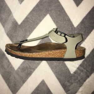 Olive green Birkenstock sandals